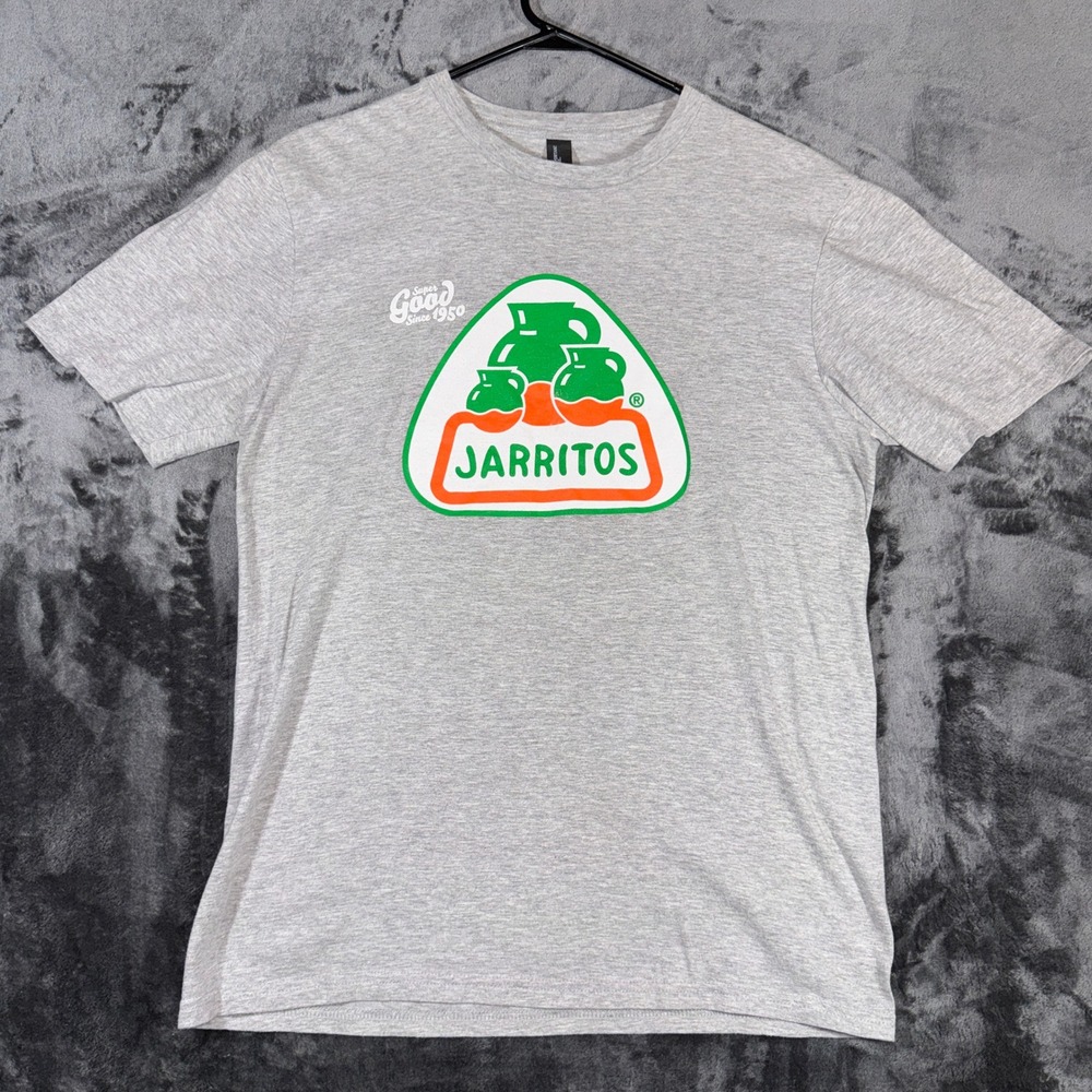 Jarritos Graphic T-Shirt Mens Large Gray Short Sleeve Soda Logo District Tee